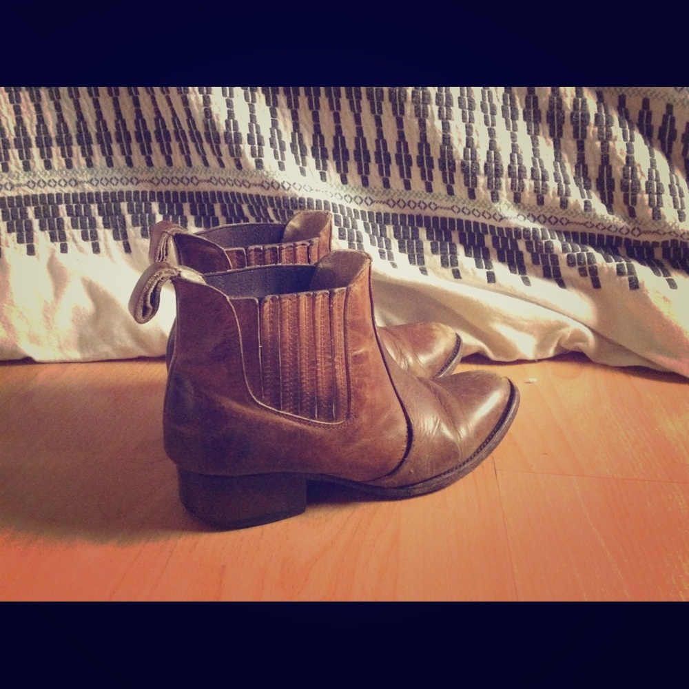 Freebird lasso boots 7 brown distressed